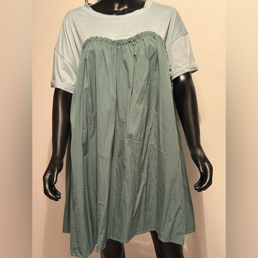 Stylish Teal A-Line Dress